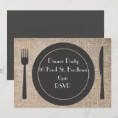 Dinner Bord stijlvol diner Kaart (Voorkant / Achterkant)
