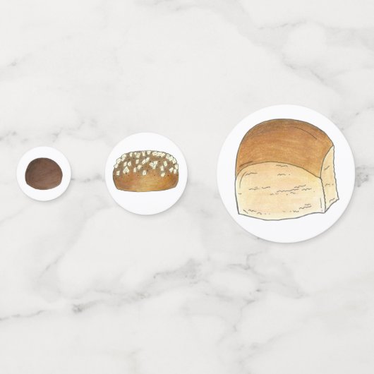 Dinner Bread Rolls Bun in het Oven-Baby shower Confetti (Achterkanten)