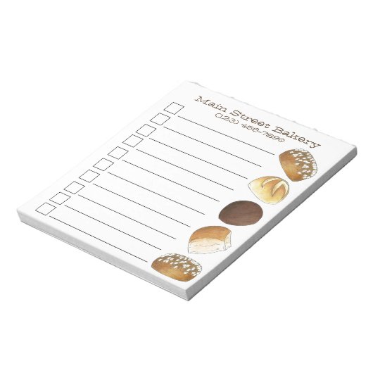 Dinner Bread Rolls Buns Bakery Baker Chef Foodie Notitieblok (Linkerzijde)