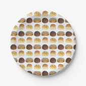 Dinner Bread Rolls Buns Bakery Baker Chef Foodie Papieren Bordje (Voorkant)