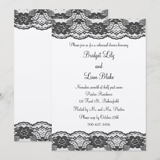 Dinner (champagne) voor de repetitie Delicate and  Kaart (Voorkant / Achterkant)