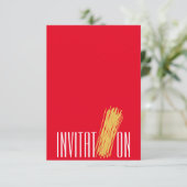 Dinner Cooking Party Italiaanse Spaghetti Kaart (Staand voorkant)