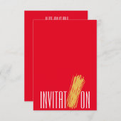 Dinner Cooking Party Italiaanse Spaghetti Kaart (Voorkant / Achterkant)