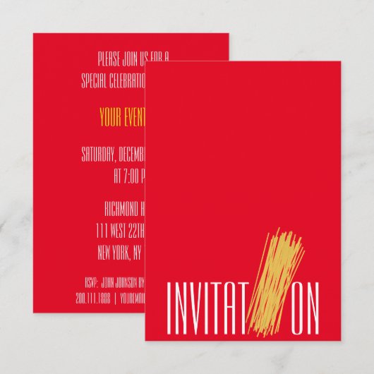 Dinner Cooking Party Italiaanse Spaghetti Kaart (Voorkant / Achterkant)