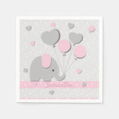 Dinner Elephant Balloons Nursery Gift Servet (Voorkant)