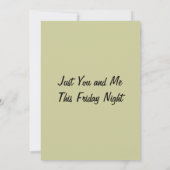 Dinner en Movie Hot Buttered Popcorn Invitation Kaart (Achterkant)