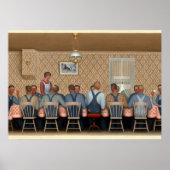 Dinner for Threshers by Grant Wood Poster (Voorkant)