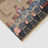 Dinner for Threshers by Grant Wood Tissuepapier (Detail)