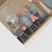 Dinner for Threshers by Grant Wood Tissuepapier (Detail)