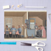 Dinner for Threshers by Grant Wood Tissuepapier (Craft)