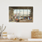 Dinner gehouden te Delphi ter ere van de schilder  Poster (Keuken)