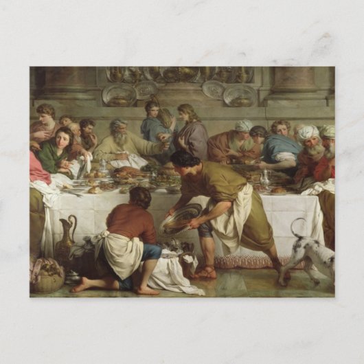 Dinner in the House of Simon, 1737 Briefkaart (Voorkant)