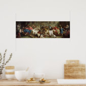 Dinner in the House of Simon, 1737 Poster (Keuken)