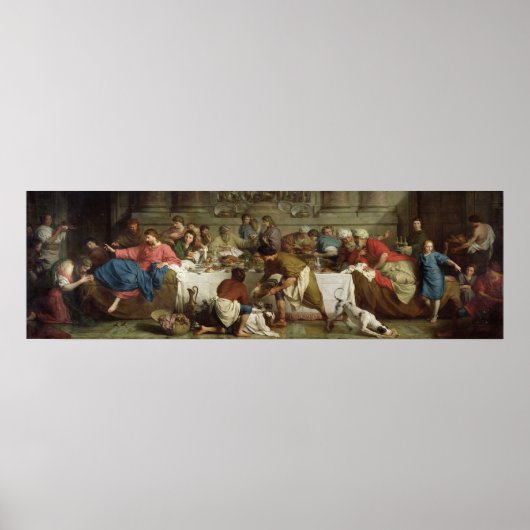 Dinner in the House of Simon, 1737 Poster (Voorkant)