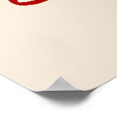 Dinner Is Served Rood & Beige Minimaal Katposter Poster (Hoek)