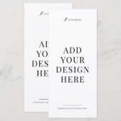 Dinner Menu Printing 4x9" Upload Your Design (Voorkant / Achterkant)