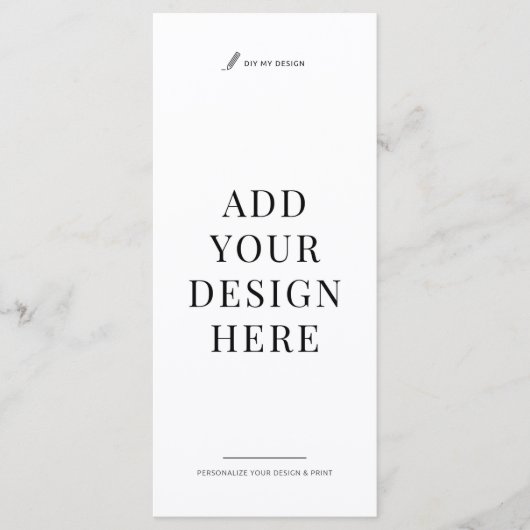 Dinner Menu Printing 4x9" Upload Your Design (Voorkant)