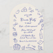 Dinner Party Arch Invitation Amalfi Coast Kaart (Voorkant / Achterkant)