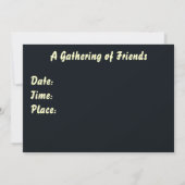 Dinner Party Bord Kaart (Achterkant)