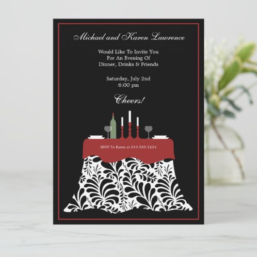 Dinner Party Celebration Kaart (Staand voorkant)