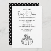Dinner Party Eenvoudige Elegante Uitnodiging (Voorkant / Achterkant)