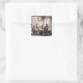 Dinner Party in Mandarijns House, uit 'China in Vierkante Sticker (Tas)