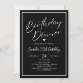 Dinner Party Invitation Template Black Adult Any A Kaart (Voorkant)