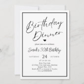 Dinner Party Invitation Template Black Adult Any A Kaart (Voorkant)
