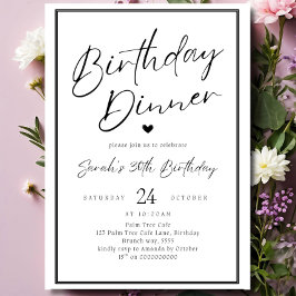 Dinner Party Invitation Template Black Adult Any A Kaart