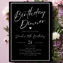 Dinner Party Invitation Template Black Adult Any A Kaart