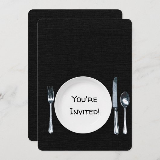 Dinner Party Invite Kaart (Voorkant / Achterkant)
