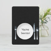 Dinner Party Invite Kaart (Staand voorkant)