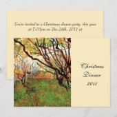 Dinner party, Orchard in Blossom Vincent van Gogh Kaart (Voorkant / Achterkant)