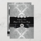 Dinner party over Stropdas in zwart-wit voor zwart Kaart (Voorkant / Achterkant)