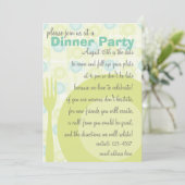 Dinner Party Patroon Kaart (Staand voorkant)