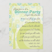 Dinner Party Patroon Kaart (Voorkant / Achterkant)