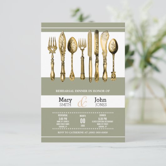 Dinner party PERSONALIZE Kaart (Staand voorkant)