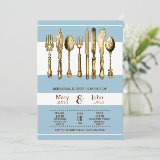 Dinner party PERSONALIZE Kaart (Staand voorkant)