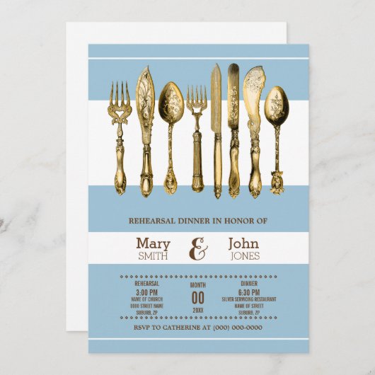 Dinner party PERSONALIZE Kaart (Voorkant / Achterkant)