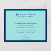 Dinner Party Sjabloon Blauw Groen Geel Uitnodiging (Achterkant)