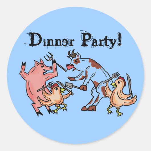 Dinner Party sticker (Voorkant)