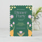 Dinner Party Uitnodiging Elite (Staand voorkant)