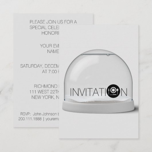 Dinner Party uitnodiging VIP uitnodiging (Voorkant / Achterkant)