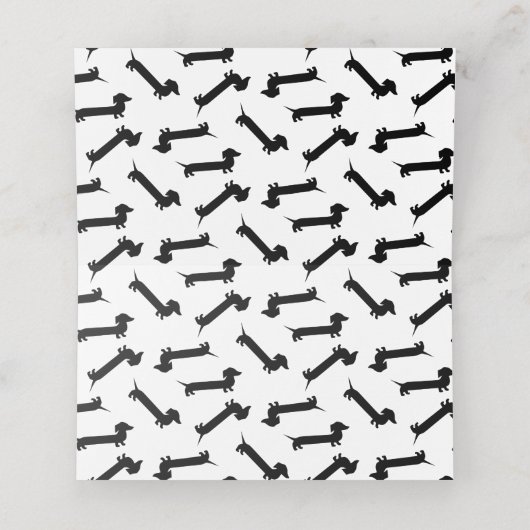 Dinner Party van Dachshund Lover Plaatskaartje (Binnenkant ongevouwen)