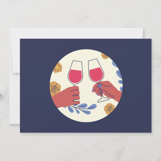 Dinner Party Vrienden Verjaardag Wijn Proeverij Lu Kaart (Achterkant)