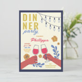 Dinner Party Vrienden Verjaardag Wijn Proeverij Lu Kaart (Staand voorkant)