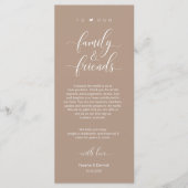 Dinner Place setting Bedankt, Brown Taupe Kaart (Voorkant)