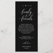 Dinner Place setting Bedankt, Classy Black Kaart (Voorkant)