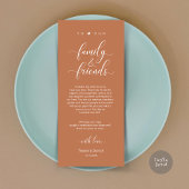 Dinner Place setting Bedankt, Copper Rust Kaart