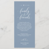 Dinner Place setting Bedankt, Dusty Blue Kaart (Voorkant)